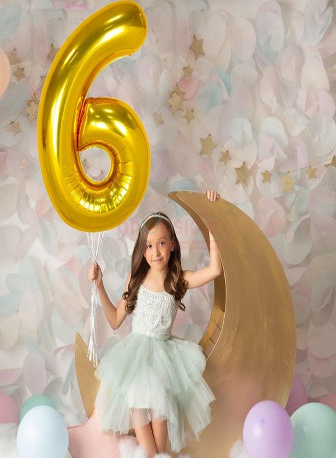 بروبسيكل بالون هيليوم ذهبي اللون من بروبسيكل، مقاس 32 بوصة، على شكل الرقم 6، لتزيين حفلات أعياد الميلاد | بالونات على شكل الرقم 6، للاحتفال بعيد الميلاد/الذكرى السنوية | الرقم 6 - Image 4